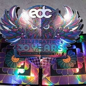 EDC Celebrating 30 Years Holographic Pop-up Flyer 2026